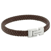 steel-barnett-archie-braided-leather-bracelet---brown-35896617
