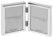 Juliana Silver Plated Double Photo Frame 2.5x3.5 - Silver