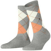 Burlington Rib Courtside strumpor - Heather Grey
