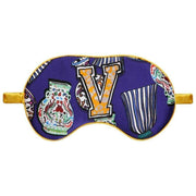 Jessica Russell Flint V for Vase Silk Eye Mask - Lila/Beige