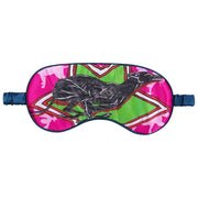 Jessica Russell Flint Year of the Dog Silk Eye Mask - Grön/Rosa