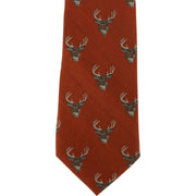 Michelsons of London Deer Silk Tie - Orange
