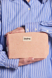 Hindbag Leon Woven Necessär - Korallrosa