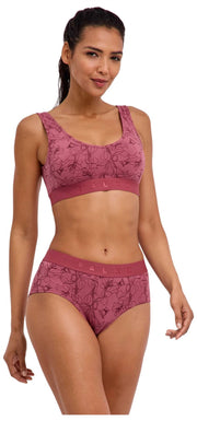 Falke Daily Comfort Print 2-Pack Bustier Bralette - Röd