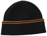 Fred Perry Twin Tipped Merino Wool Beanie - Svart/Mörkt Karamellbrun