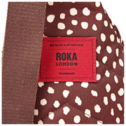 Roka Willesden Large Crossbody-väska i återvunnen canvas - brun fläck