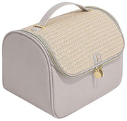 Stackers Large Cosmetic Case - Taupe Raffia