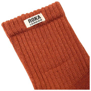 Roka Windsor Solid Crew Socks - Bran Brown
