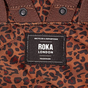 Roka Canfield B Medium Återvunnen Canvas Ryggsäck - Mini Leopard Brun