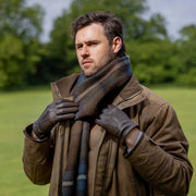 Dents Rutig Rutig Tofs Scarf - Brun