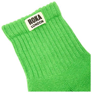 Roka Windsor Solid Crew Socks - Online Lime