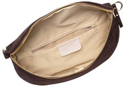 Elie Beaumont Suede Large Sling Bag - Chokladbrun