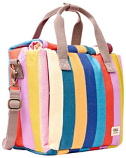 Roka Hampstead Cotton Canvas Lunchväska - Bred Multi Stripe
