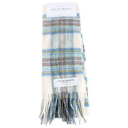 Locharron of Scotland Beau Stewart Blue Dress Cashmere Scarf - Cream/Blue