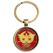 Bassin and Brown The Senate and People of Rome Key Ring - Wine/Gold