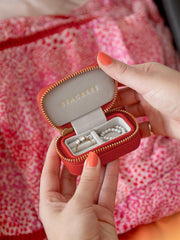 Stackers Petite Zipped Travel Smyckeskrin - Röd