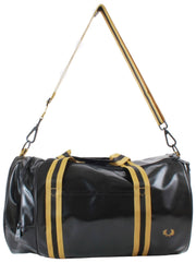 Fred Perry Tipped Classic Barrel Bag - Svart/Guld