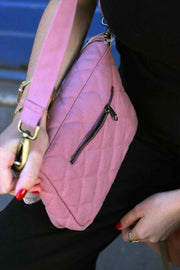 Hindbag Margault Quiltad axelväska - Blush Pink