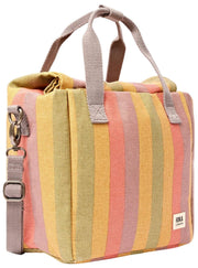 Roka Hampstead Cotton Canvas Lunchväska - Faded Multi Stripe