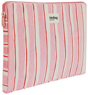 Hindbag Ava Medium 15inch Laptop Case - Red/Pink Stripes