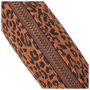 Roka Tate liten bomullscanvaspåse - Mini Leopard Brun