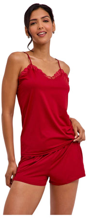 Falke Delicate Touch Chemise Topp - Ventimiglia Röd