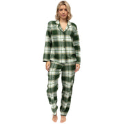 cyberjammies-fern-brushed-check-pyjama-set---olive-greenwhite-34514487