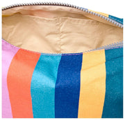 Roka Mayfair Liten Tvättväska i bomull Canvas - Bred Multi Stripe