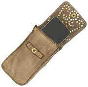 Campomaggi Siena Stud Telefonhållarväska - Ice Beige