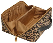 Alice Wheeler London Animal Print Train Case - Svart/Leopard