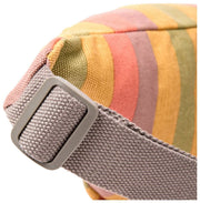 Roka Mill Hill Small Bum Bag i bomull Canvas - Faded Multi Stripe