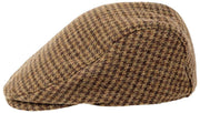 Dents Blashford Tweed Flat Cap - Chestnut Brown