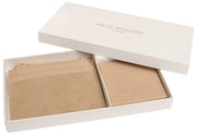 Alice Wheeler London Veronica myntväska och kompakt spegel presentset - sandbeige