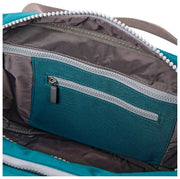 Roka Gatwick liten återvunnen duffelväska i canvas - Deep Teal Blue