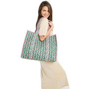 elie-beaumont-serendipity-cotton-quilted-tote-bag---lotus-greenpink-34301066