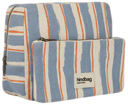 Hindbag Alix Extra Large Necessär - Orange/Blue Stripes