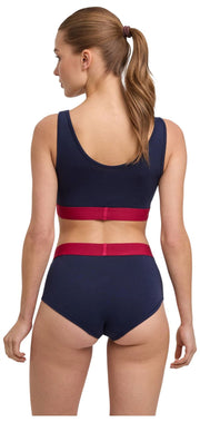 Falke Daily Comfort Print 2-Pack Bustier Bralette - Svart/Röd