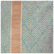 Elie Beaumont sommarväska - Aqua Geometric Basketweave