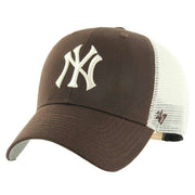 47 Brand Branson MLB New York Yankees Trucker Cap - Brown/White