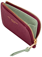 Elie Beaumont Coin Cardholder - Vinröd/Mintgrön