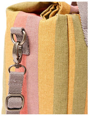 Roka Hampstead Cotton Canvas Lunchväska - Faded Multi Stripe