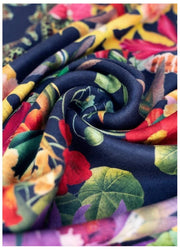 Powder Botanical Kaleidoscope Lux Print Scarf - Flerfärgad