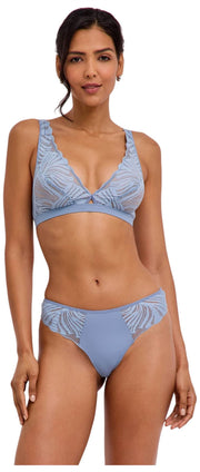 Falke Delicate Touch Triangle Bralette - Blått stål