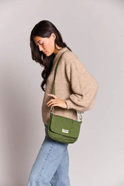 Hindbag Margault Quiltad axelväska - Olivgrön