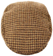 Dents Blashford Tweed Flat Cap - Chestnut Brown
