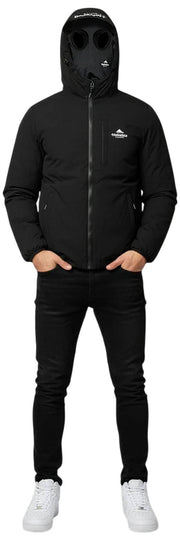 Helvetica Mountain Pioneers Eyeblock Hooded Windbreaker Jacka - Svart