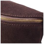Elie Beaumont Suede Large Sling Bag - Chokladbrun