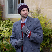 Dents Salcombe Rib Knit Gloves - Kolgrå