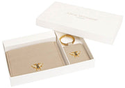 Alice Wheeler London Bow Korthållare och nyckelring Presentset - Stone Beige