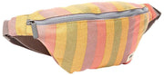 Roka Mill Hill Small Bum Bag i bomull Canvas - Faded Multi Stripe